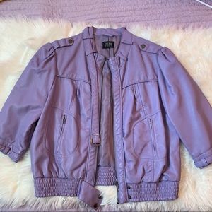Faux leather purple jacket